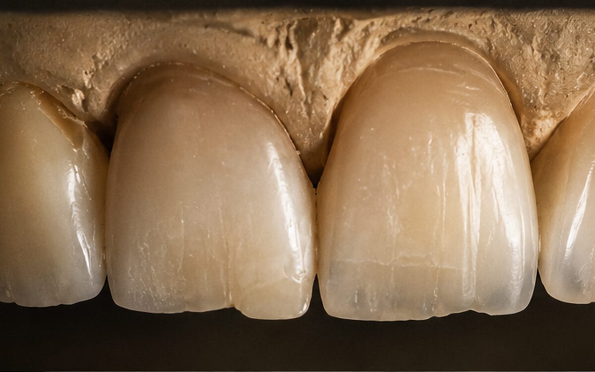 Situation initiale : dents antérieures dyschromiées, avant facettes